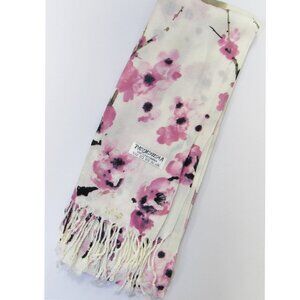 Pink Floral Flower Print Pashmina Scarf Shawl Wrap Brand New
